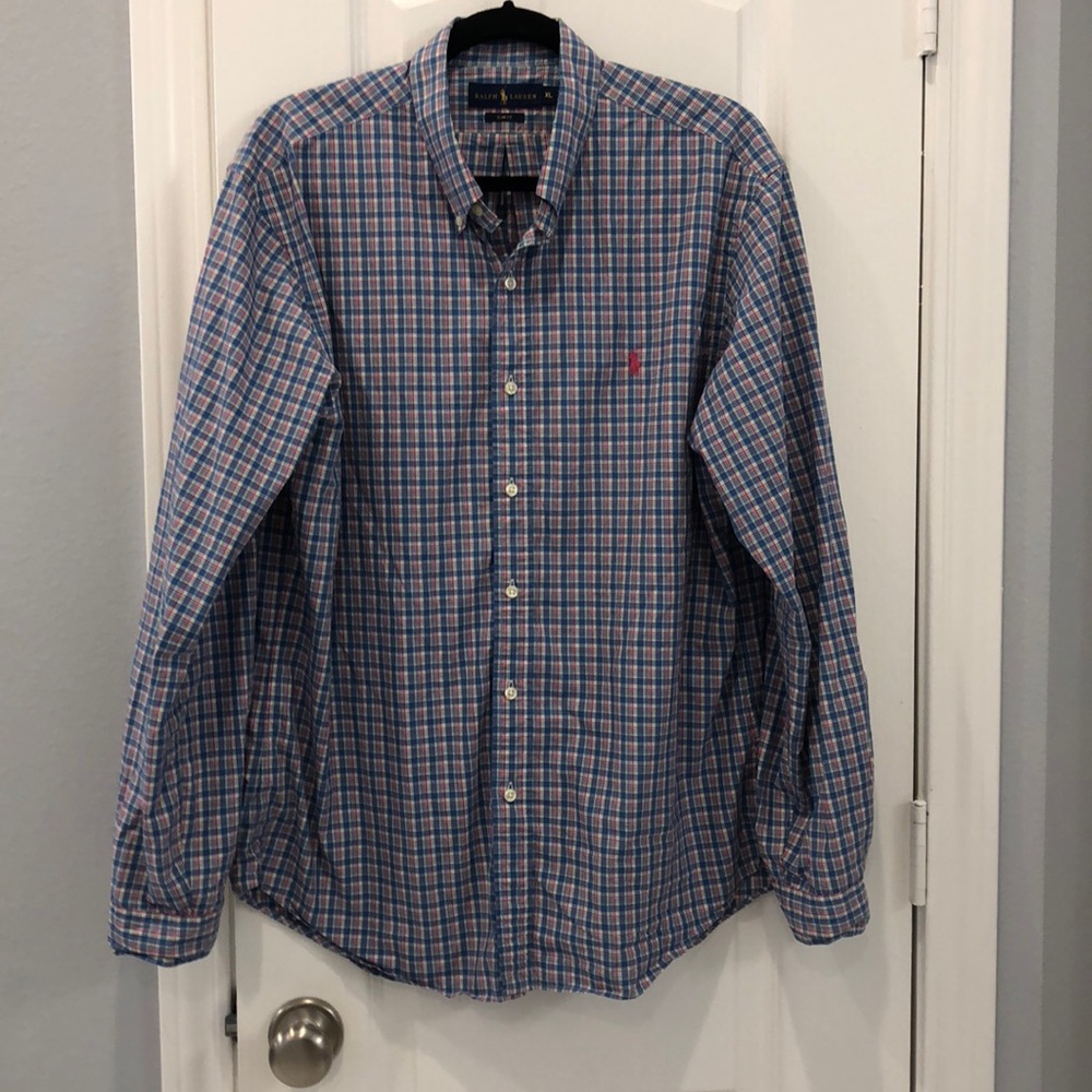 Men’s Ralph Lauren Button Up Dress Shirt, Size XL